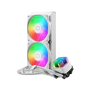 Prime Only: Cooler Master MASTERLIQUID 240 Core II 9.4" (240 mm) Simple Water Cooling CPU Radiator Cooler $41.30