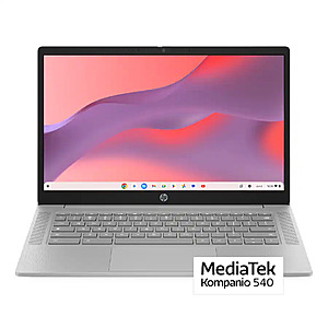 HP 14" Chromebook w/ MediaTek Kompanio 540, 4GB RAM & 64GB eMMC (Modern Gray) $179.00 + Free Shipping