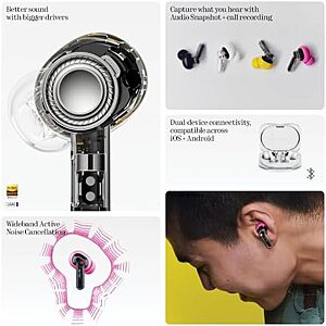 $79* | Nothing Ear (3a) Wireless ANC Earbuds (4 Colors) at Amazon