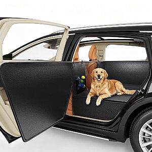 Dog Car Seat Cover for Back Seat, PU Leather with Full Door Protection $29.99