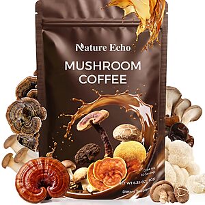 6.35-Oz Nature Echo 11-in-1 Instant Mushroom Coffee w/ Ashwagandha $9.89 w/ S&S + Free Shipping w/ Prime or on $35+