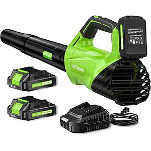 MTKOALA High Power Cordless Leaf Blower 450CFM 150MPH Brushless Battery Powered Green $42.99 + Free Shipping