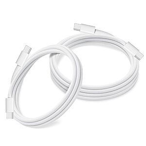 USB C to USB C Cable(2 Pack)，Type-C 60W Fast Charging