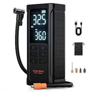 WOLFBOX HyperFlow19 Portable Tire Inflator, 150 PSI Cordless Air Compressor $35 + Free Shipping $34.99