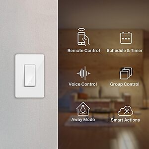 Kasa Smart HS200 Single-Pole Wi-Fi Light Switch (White) $11.99 + Free Shipping w/ Prime or on $35+