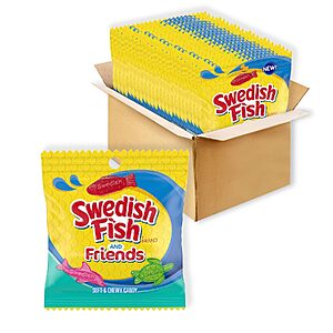 12-Pack 3.59-Oz Swedish Fish & Friends Candy (Mixed Fruit) $8.60 w/ S&S + Free Shipping w/ Prime or on $35+