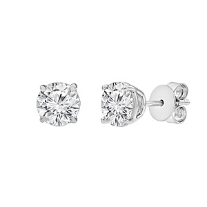 2-Ct Unique Moments Round Cut Lab Grown Diamond Solitaire Stud Earrings in 10K White Gold $251 + Free Shipping