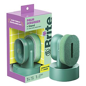 [S&S] $6.36: Scotch-Brite Brite Palm Scrubber with Drain + Dry Stand and Soap Dispenser at Amazon