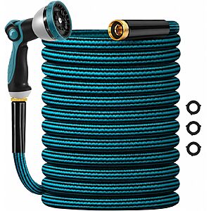Amazon – Velybrin 50-Ft Non-Expanding Garden Hose w/ Nozzle - $17.09 w/ Code
