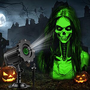 Amazon – Beforalla Outdoor Halloween Skull Projector - $18.49 w/ Code