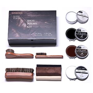 Amazon – RAPSAKEMOH Horsehair Brush Shoe Shine Kit - $7.99–$9.43 w/ Code