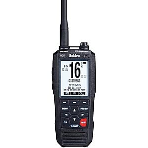 $139.99* | Uniden Floating Handheld IPX8 Marine VHF Radio w/ GPS & NOAA Alerts at Amazon