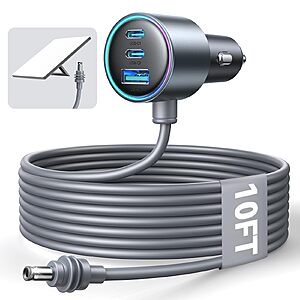 [Prime] JOYROOM Starlink 3-Ports Mini Car Cigarette Lighter Charger w/ 10' Waterproof Charging Cable $15.36, 16.4' $17.97 + Free Shipping