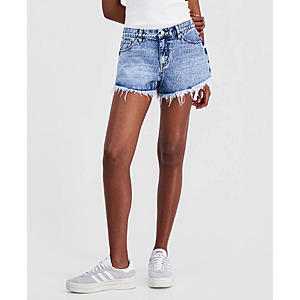 Madden Girl Juniors' Elastic-Back A-Line Festival Shorts (Medium Wash, Sizes: XS-L) $5.96 + Free Store Pickup at Macy's or Free Shipping on $39+
