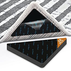 14-Count Double Sided Corner Non-Slip Rug Pad Grippers $4.49 + Free Shipping w/ Prime or on $35+