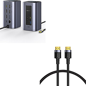 Bundle: Baseus Nomos Air 12-in-1 Dual Monitor USB-C Docking Station w/ 4K HDMI & 100W PD + HDMI Cable 4K 60Hz $80 + Free Shipping