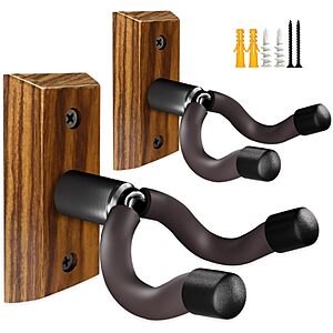 2-Pack Muso Zebra Wood Guitar Wall Hanger Hooks $4.49 + Free Shipping w/ Prime or on $35+