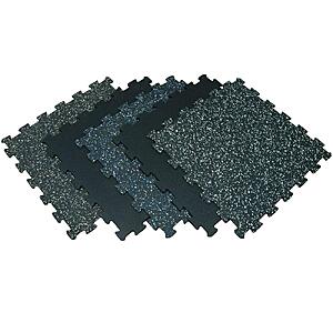 512 Tiles (128 x 4 Packs) Rubber-Cal ReUz Rubber Tiles - 6mm x 20" x 20" - Tan/White Speckle $4236.68