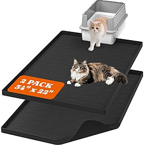 2-Pack 34"x22" Pawtners Non-Slip Waterproof Silicone Cat Litter Mat $19.99 + Free Shipping w/ Prime or on $35+