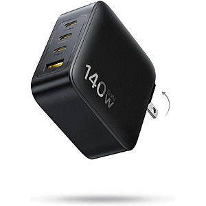Prime Members: Baseus 4-Port PD3.1 up to 140W USB-C GaN Wall Charger (1x USB-A, 3x USB-C) $35 + Free S&H