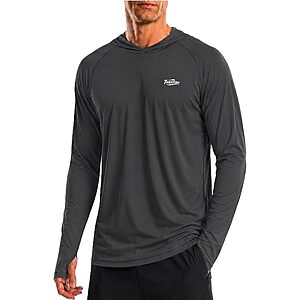 Twekfish Men's UPF 50+ Long Sleeve Hooded Fishing Rash Guard Tee (Various) $6.99 + Free Shipping w/ Prime or on $35+