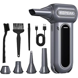 KEPEAK 130000RPM Cordless Electric Air Duster w/ Brushless Motor & 4-Speed Settings $23.79 + Free Shipping w/ Prime or on $35+