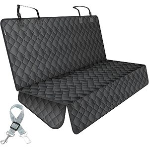 Lassie Waterproof Back Seat Cover for Dogs w/ Seat Belt (Black) $13.48 + Free Shipping w/ Prime or on $35+