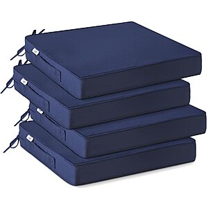 Outdoor Chair Cushions Set of 4 -Waterproof Outdoor Seat Cushions for Patio Furniture $22.99 AC + Free Shipping