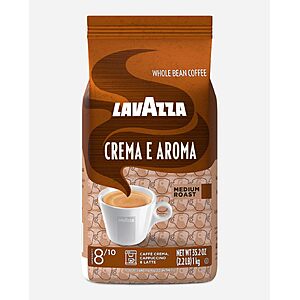 2.2-Lb Lavazza Crema e Aroma Medium Roast Whole Bean Coffee $11.55 w/ S&S + Free Shipping w/ Prime or on $35+