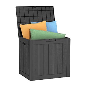 MAIUSCOLI 36 Gallon Outdoor Deck Box, Lockable Waterproof Outdoor Storage Delivery Box.