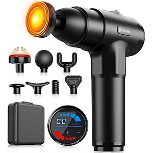 Massage Gun with Heat Massager Deep Tissue Muscle Massager Gifts for Men $19.99