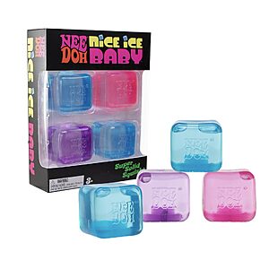 Schylling NeeDoh Nice Ice Baby 4 Pack - Sensory Squeeze Toy - 1.5" Cube - Colors May Vary $31.99