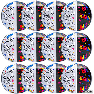 Medium Inflatable 11" Peanuts® Grad Party Snoopy Hats Off Beach Balls - 12 Pc. $9.99