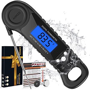 AMMZO Digital Magnetic Instant Read Food/Meat Thermometer (Black) $5.29 + Free Shipping w/ Prime or on $35+ $4.99