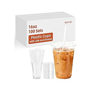 $11.99 | 100 Pack Clear Plastic Cups at Woot!