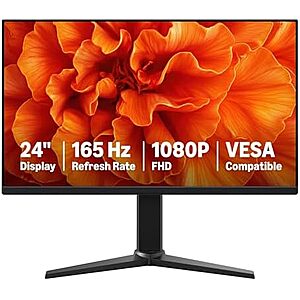 [YMMV, AC] $76.99* | 24" Amazon Basics 165Hz 1080p 1ms IPS Adaptive Sync Gaming Monitor at Amazon