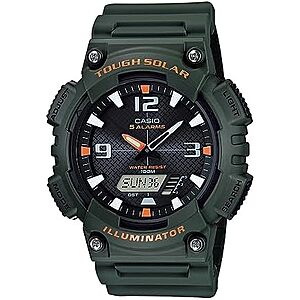 [AC] $38.96* | 48mm Casio AQS800W Series Analog Digital Watch (Green) at Amazon