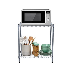 21" Metal Countertop Microwave Shelf & Kitchen Storage Rack (Silver) $9.99 + Free Shipping w/ Prime