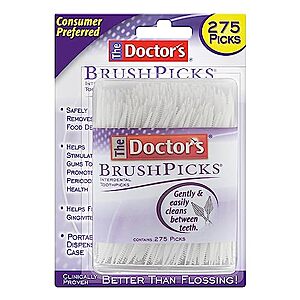 [YMMV, SnS, AC] $7.99* | 12-Pk 275-Ct The Doctor's BrushPicks Interdental Tooth Pick at Amazon