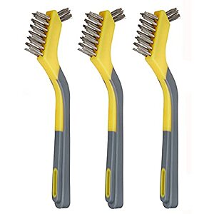 [Prime, SnS] $3.64* | 3-Pack Amazon Basics Stainless Steel Mini Brushes (Soft Grip) at Amazon