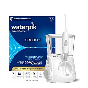 Waterpik Aquarius Countertop Water Flosser with 10 Settings, 7 Tips