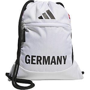 adidas Stadium Sackpack Drawstring Bag (White/Black/Germany) $6.14 + Free Shipping w/ Prime or on $35+