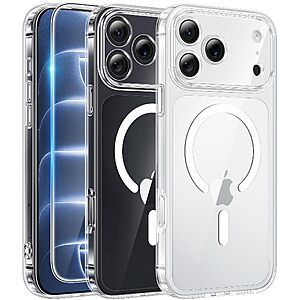 FNTCASE for iPhone 18 Pro Case / 17 Pro Case Clear with Screen Protector $6.29