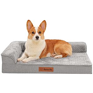 Rainmr Memory Foam Orthopedic Dog Bed, Medium (35"x23"x3") $17.99 w/ code + Free Shipping w/ Prime