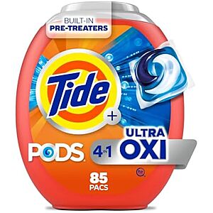 [SnS, AC] $61.97* | 4 × 85-Count Tide 4-in-1 Ultra Oxi PODS Laundry Detergent Pacs (Original) ($15.49 each) at Amazon