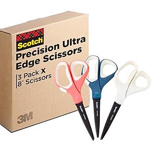 $8.39* | 3-Pack 8" Scotch Brand Precision Ultra Edge Non-Stick Scissors at Amazon