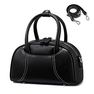 LOVEVOOK Mini Vintage Faux Leather Hobo Clutch with Detachable Shoulder Strap (Black) $9.09 + Free Shipping w/ Prime or on $35+