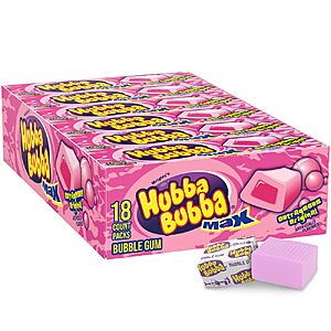 18-Pack 5-Count Hubba Bubba Max Original Bubble Gum $10.92 w/ S&S + Free Shipping w/ Prime or on $35+