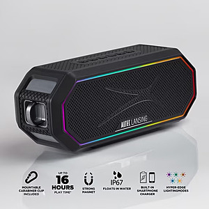Altec Lansing Hydra Jolt 2.0 Everything Proof Wireless Magnetic Portable Bluetooth Speaker (Black, Blue) - $29.99 + Free Shipping $29.98