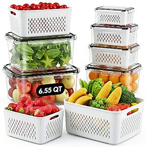 6-Pack JSCARES Fruit Storage Containers for Fridge w/ Removable Colander  $20.99 + Free Shipping w/ Prime or on $35+ $20.95